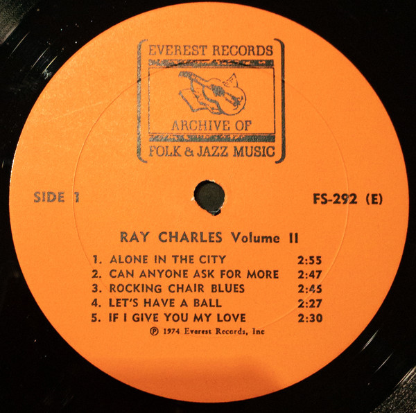 Ray Charles - Ray Charles Volume II | Everest Records Archive Of Folk & Jazz Music (FS 292) - 3 Ray Charles - Ray Charles Volume II | Everest Records Archive Of Folk & Jazz Music (FS 292) - 3