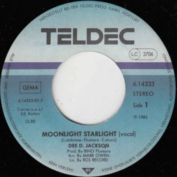 Dee D. Jackson - Moonlight Starlight | TELDEC (6.14333)