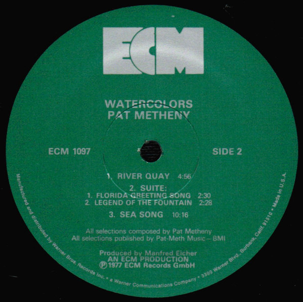 Pat Metheny - Watercolors | ECM Records (ECM 1097) - 4 Pat Metheny - Watercolors | ECM Records (ECM 1097) - 4