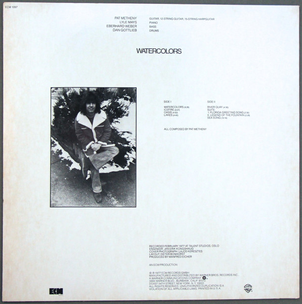 Pat Metheny - Watercolors | ECM Records (ECM 1097) - 2 Pat Metheny - Watercolors | ECM Records (ECM 1097) - 2