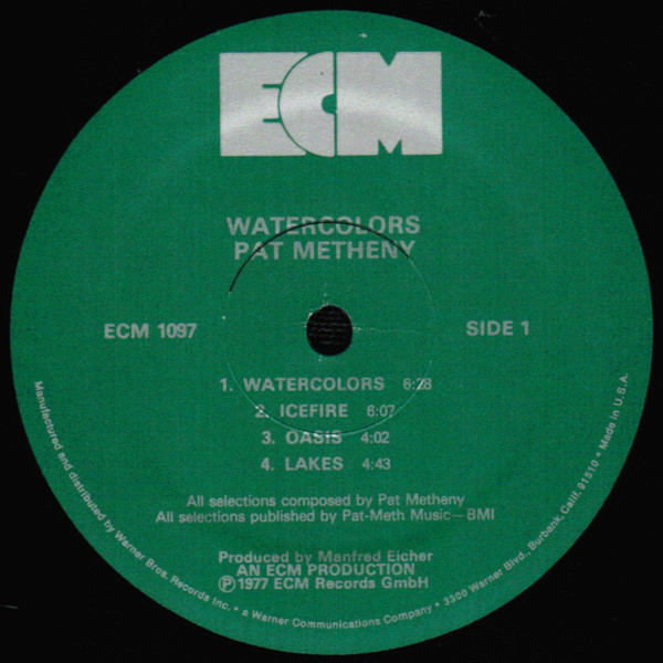Pat Metheny - Watercolors | ECM Records (ECM 1097) - 3 Pat Metheny - Watercolors | ECM Records (ECM 1097) - 3