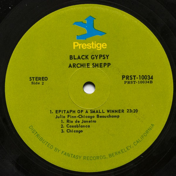 Archie Shepp - Black Gypsy | Prestige (PR 10034) - 4