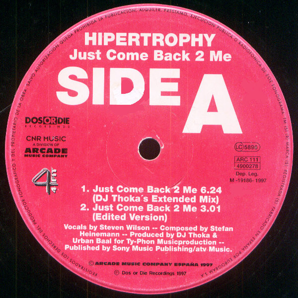 Hypertrophy - Just Come Back 2 Me | CNR Music (4900278) - 2