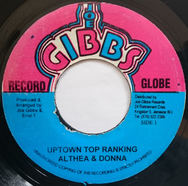 Althea & Donna / Joe Gibbs & The Professionals - Uptown Top Ranking / Calico Suit | Joe Gibbs Record Globe (none)