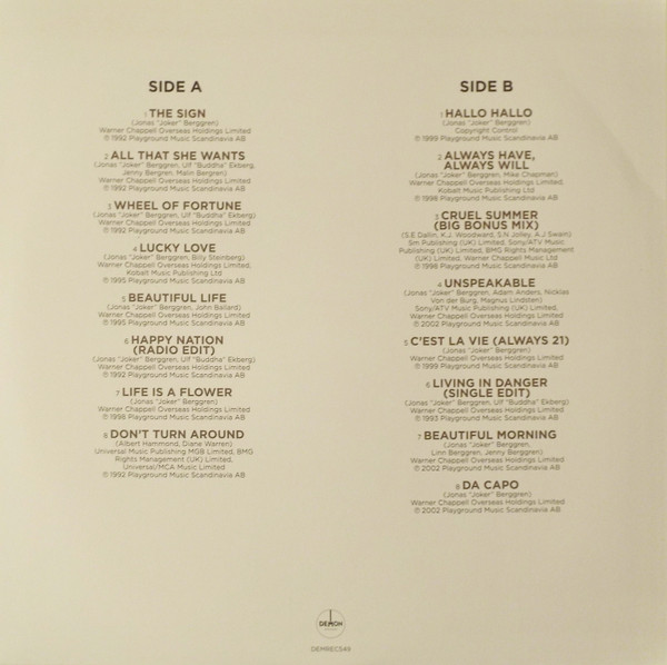 Ace Of Base - Gold | Demon Records (DEMREC549) - 3 Ace Of Base - Gold | Demon Records (DEMREC549) - 3