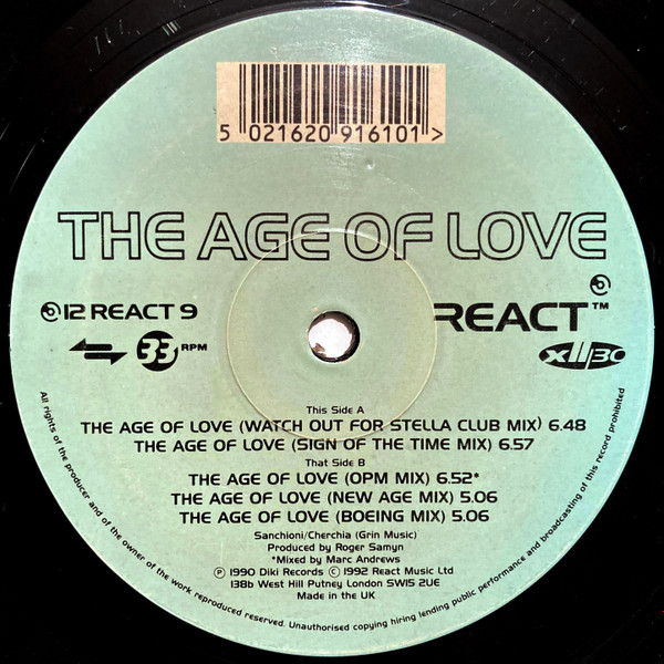 Age Of Love - The Age Of Love (The Jam & Spoon Mixes) | React (12 REACT 9) - 3