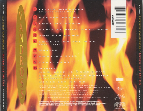 Luther Vandross - Never Let Me Go | Epic (CEK 53231) - 2 Luther Vandross - Never Let Me Go | Epic (CEK 53231) - 2
