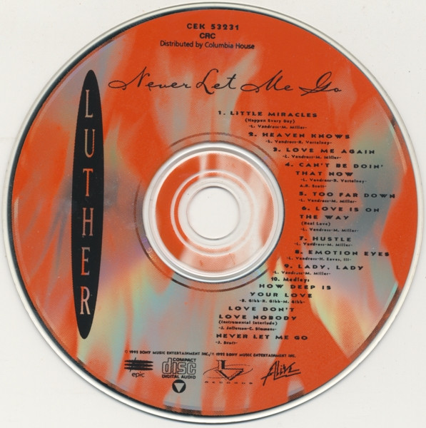 Luther Vandross - Never Let Me Go | Epic (CEK 53231) - 3 Luther Vandross - Never Let Me Go | Epic (CEK 53231) - 3
