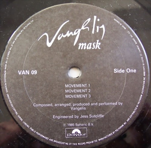 Vangelis - Mask | Polydor (VAN 09) - 2