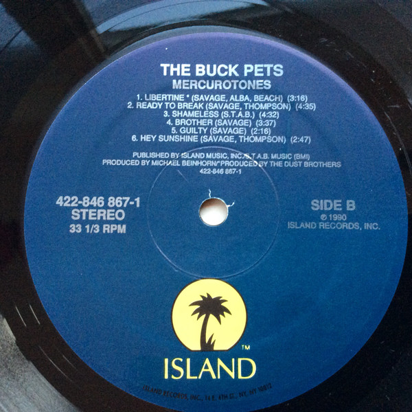 The Buck Pets - Mercurotones | Island Records (422-846 867-2) - 4 The Buck Pets - Mercurotones | Island Records (422-846 867-2) - 4