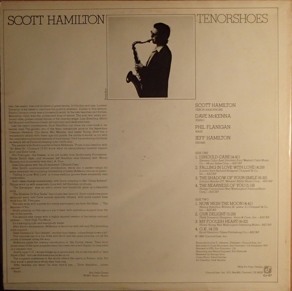 Scott Hamilton - Tenorshoes | Concord Jazz (CJ-127) - 2 Scott Hamilton - Tenorshoes | Concord Jazz (CJ-127) - 2