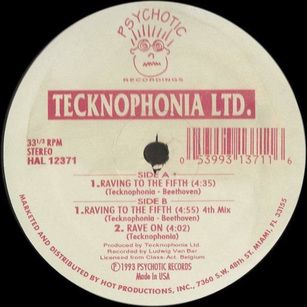 Tecknophonia Ltd. - Raving To The Fifth | Psychotic Recordings (HAL 12371) - main