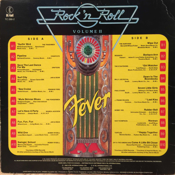 Various - Rock 'n Roll Fever Volume II | K-Tel (TC 288-2) - 2