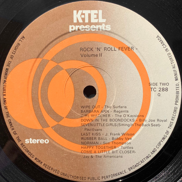 Various - Rock 'n Roll Fever Volume II | K-Tel (TC 288-2) - 4