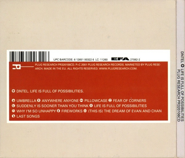 Dntel - Life Is Full Of Possibilities | Plug Research (PR320106CD)