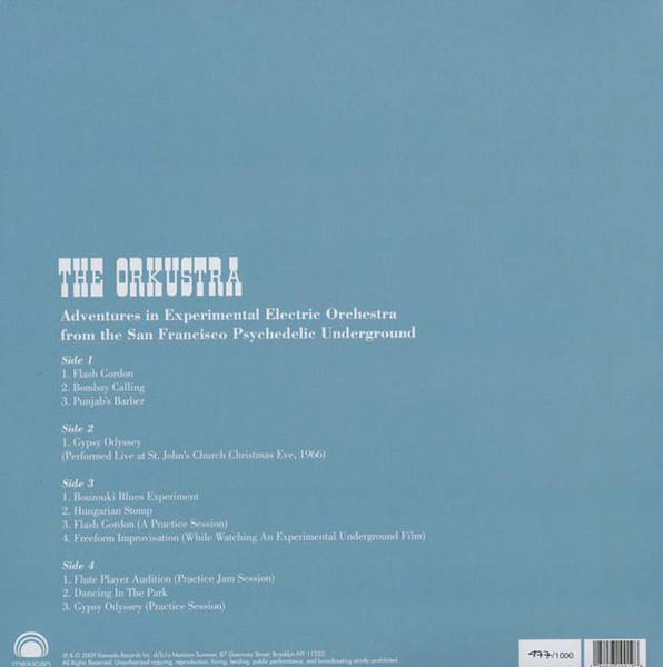 The Orkustra - Adventures In Experimental Electric Orchestra From The San Francisco Psychedelic Underground | Mexican Summer (MEX 019) - 2