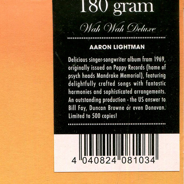 Aaron Lightman - Aaron Lightman | Wah Wah Records (WDLX003) - 4 Aaron Lightman - Aaron Lightman | Wah Wah Records (WDLX003) - 4