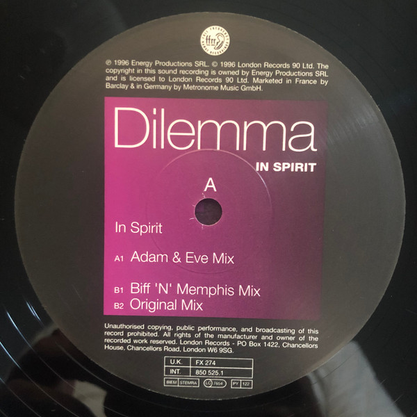 Dilemma - In Spirit | FFRR (FX 274) - 3
