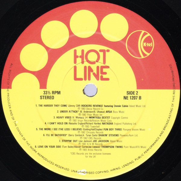 Various - Hotline 1 | K-Tel (NE 1207 A) - 4