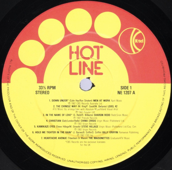 Various - Hotline 1 | K-Tel (NE 1207 A) - 3