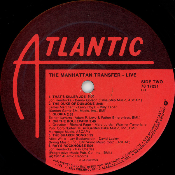 The Manhattan Transfer - Live | Atlantic (78 17231) - 4