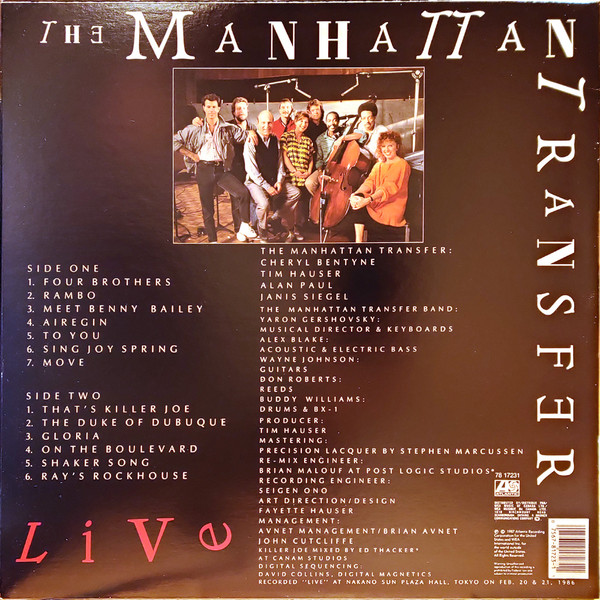 The Manhattan Transfer - Live | Atlantic (78 17231) - 2