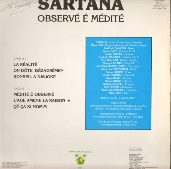 Sartana Sinitambi - Observé E Médité | Moradisc (MGP 4044) - 2