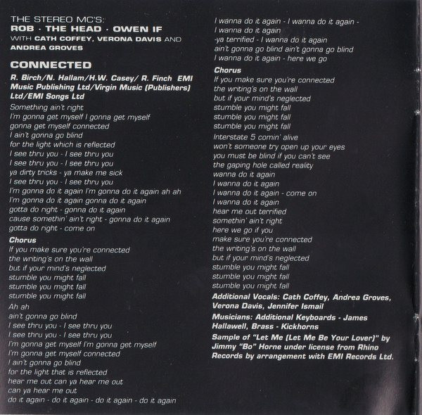 Stereo MC's - Connected | 4th & Broadway (BRCD 589) - 4