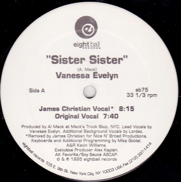 Vanessa Evelyn - Sister Sister | Eightball Records (EB 75) - 2 Vanessa Evelyn - Sister Sister | Eightball Records (EB 75) - 2