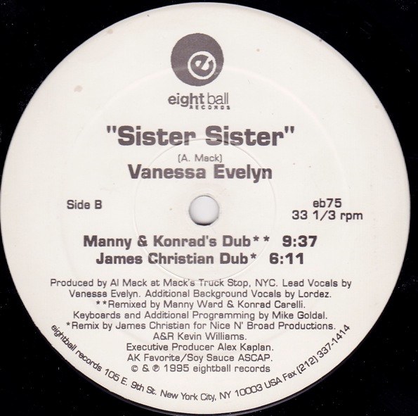 Vanessa Evelyn - Sister Sister | Eightball Records (EB 75) - 3 Vanessa Evelyn - Sister Sister | Eightball Records (EB 75) - 3