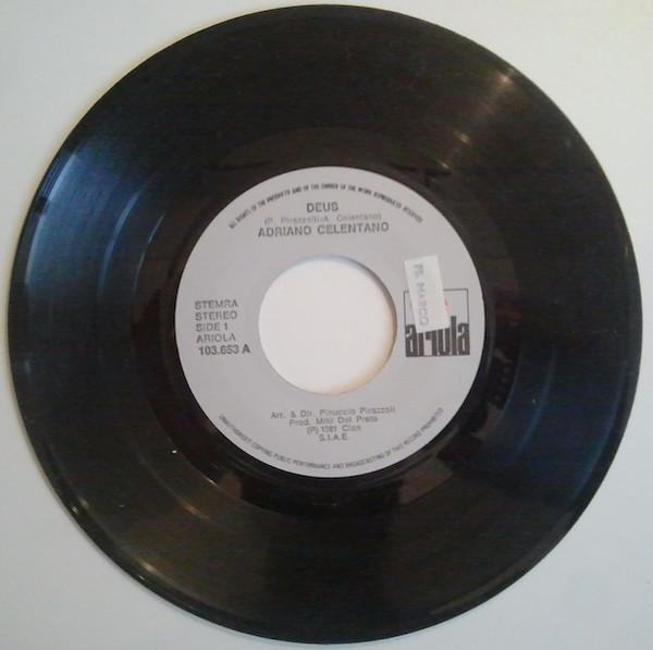 Adriano Celentano - Deus | Ariola (103653) - 3
