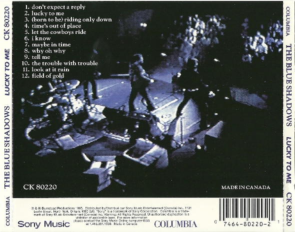 The Blue Shadows - Lucky To Me | Columbia (CK 80220) - 2