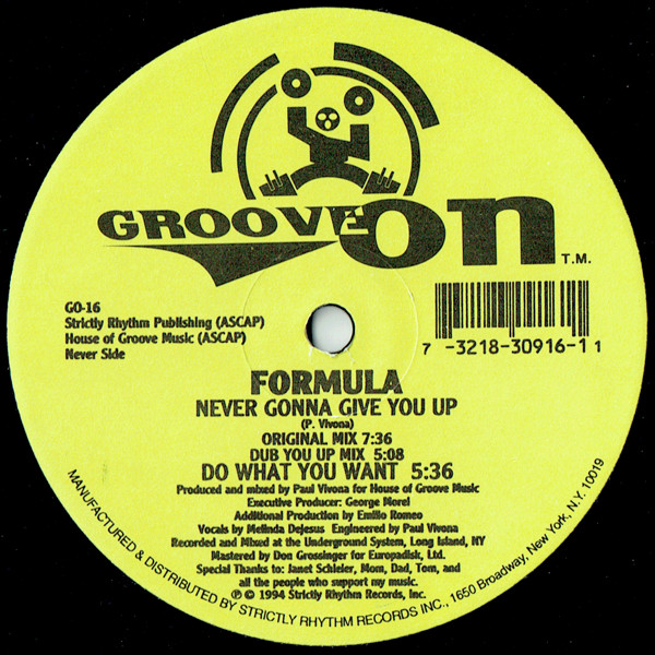 Formula - Never Gonna Give You Up | Groove On (GO-16) - 2 Formula - Never Gonna Give You Up | Groove On (GO-16) - 2