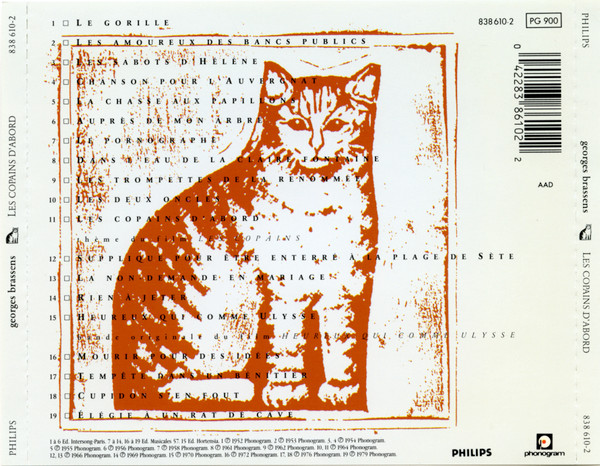Georges Brassens - Les Copains D'Abord | Philips (838 610-2) - 2
