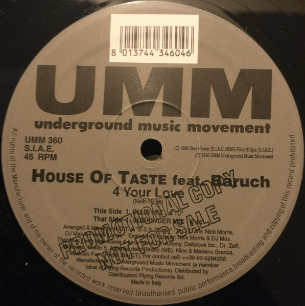 House Of Taste - 4 Your Love | UMM (UMM 360) - main