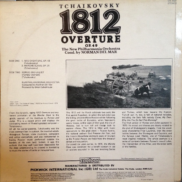 Pyotr Ilyich Tchaikovsky , New Philharmonia Orchestra Cond. By Norman Del Mar - 1812 Overture Op. 49 | Contour (CN 2021) - 2
