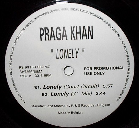 Praga Khan - Lonely | R & S Records (RS   99158 PROMO) - 2