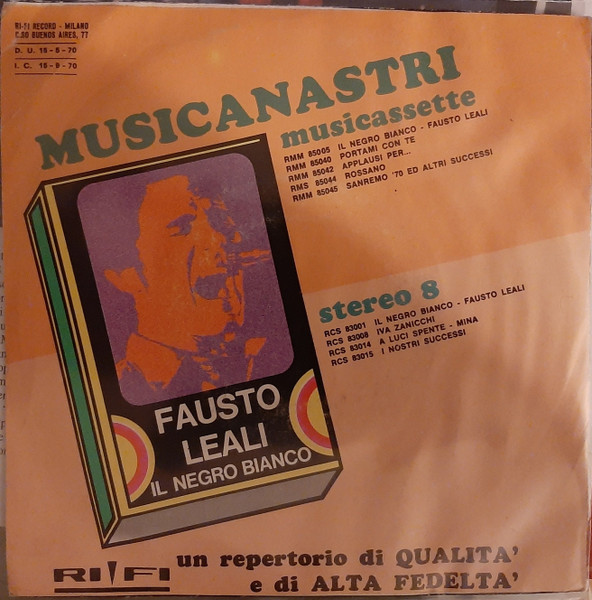 Fausto Leali - Ave Maria No Morro | Rifi (RFN-NP 16412) - 2