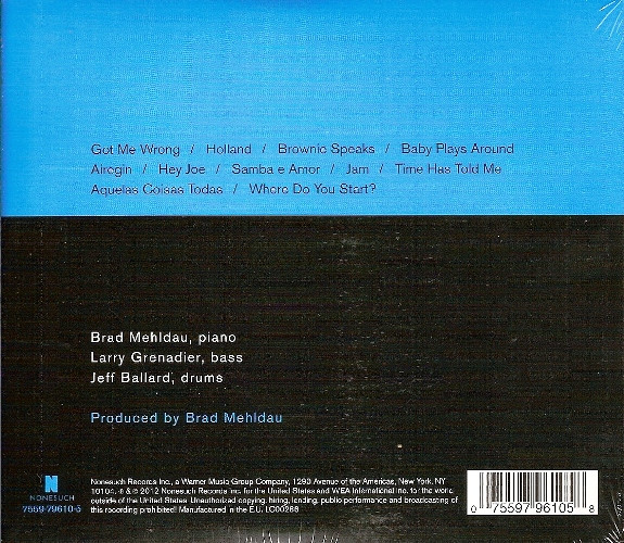 Brad Mehldau Trio - Where Do You Start | Nonesuch (7559-79610 5) - 2