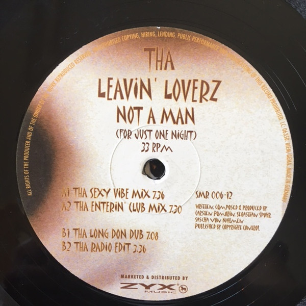 Tha Leavin' Loverz - Not A Man | ZYX Music (SMR 006-12) - 3 Tha Leavin' Loverz - Not A Man | ZYX Music (SMR 006-12) - 3