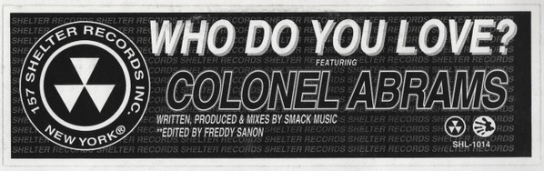 Mental Instrum Presents Colonel Abrams - Who Do You Love? | Shelter Records (SHL-1014) - 4 Mental Instrum Presents Colonel Abrams - Who Do You Love? | Shelter Records (SHL-1014) - 4