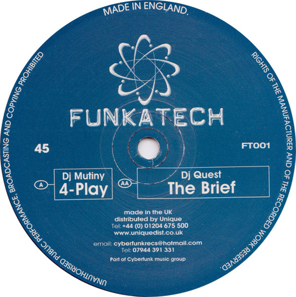 DJ Mutiny / DJ Quest - 4-Play / The Brief | Funkatech (FT001)