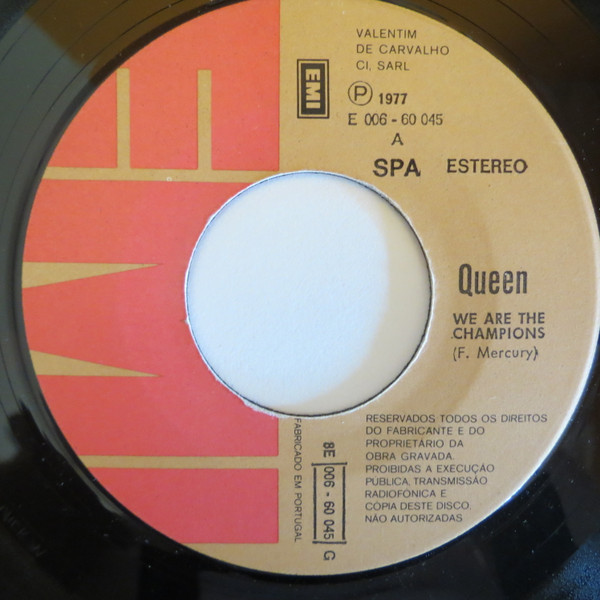 Queen - We Are The Champions / We Will Rock You | EMI (8E 006-60045) - 3