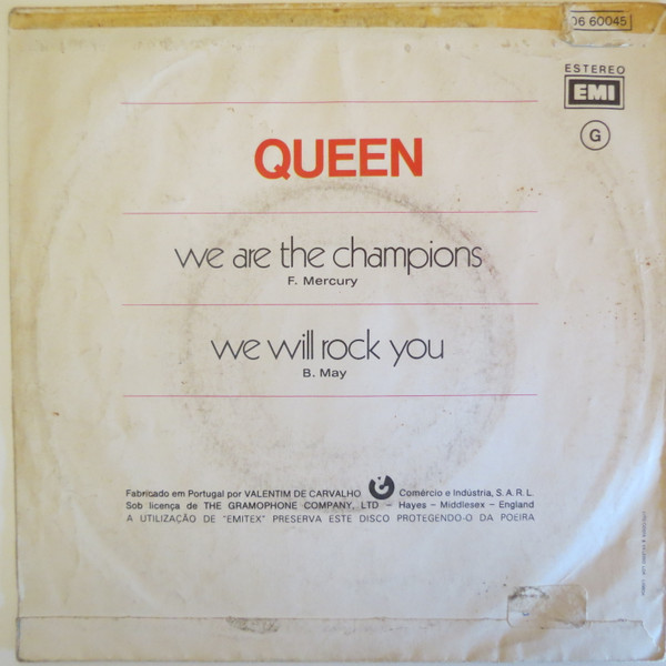 Queen - We Are The Champions / We Will Rock You | EMI (8E 006-60045) - 2
