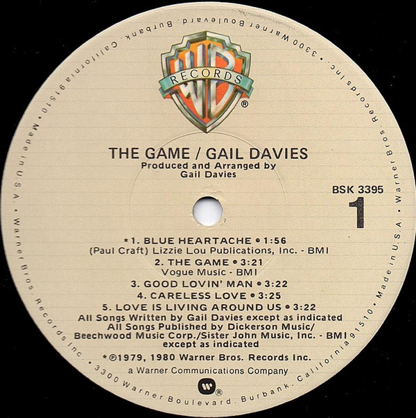 Gail Davies - The Game | Warner Bros. Records (BSK 3395) - 2