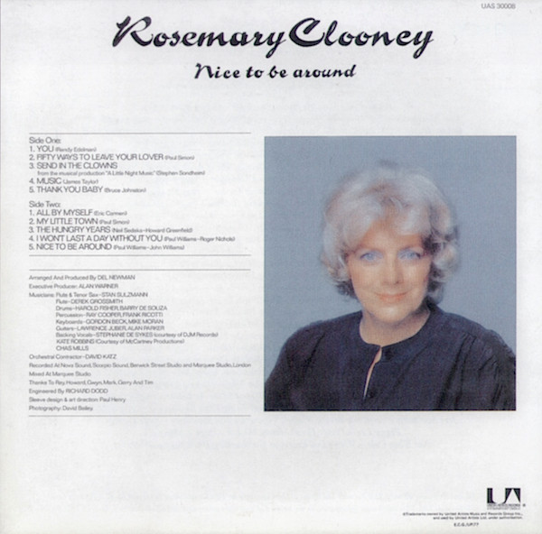 Rosemary Clooney - Nice To Be Around | United Artists Records (UAS 30008) - 2