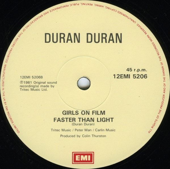 Duran Duran - Girls On Film (Night Version) | EMI (12EMI 5206) - 2