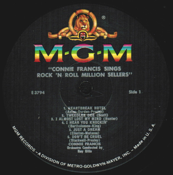 Connie Francis - Connie Francis Sings Rock N' Roll Million Sellers | MGM Records (E3794) - 3
