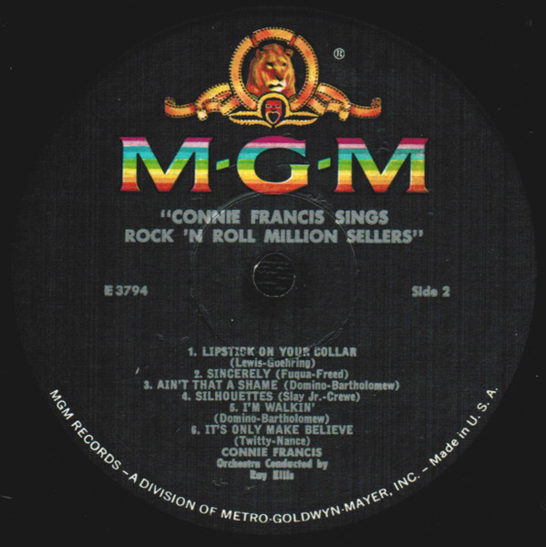 Connie Francis - Connie Francis Sings Rock N' Roll Million Sellers | MGM Records (E3794) - 4
