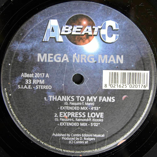 Mega NRG Man - Thanks To My Fans / Express Love / King Kong Is Back / Space Cowboy | A.Beat-C. (ABeat 2017)